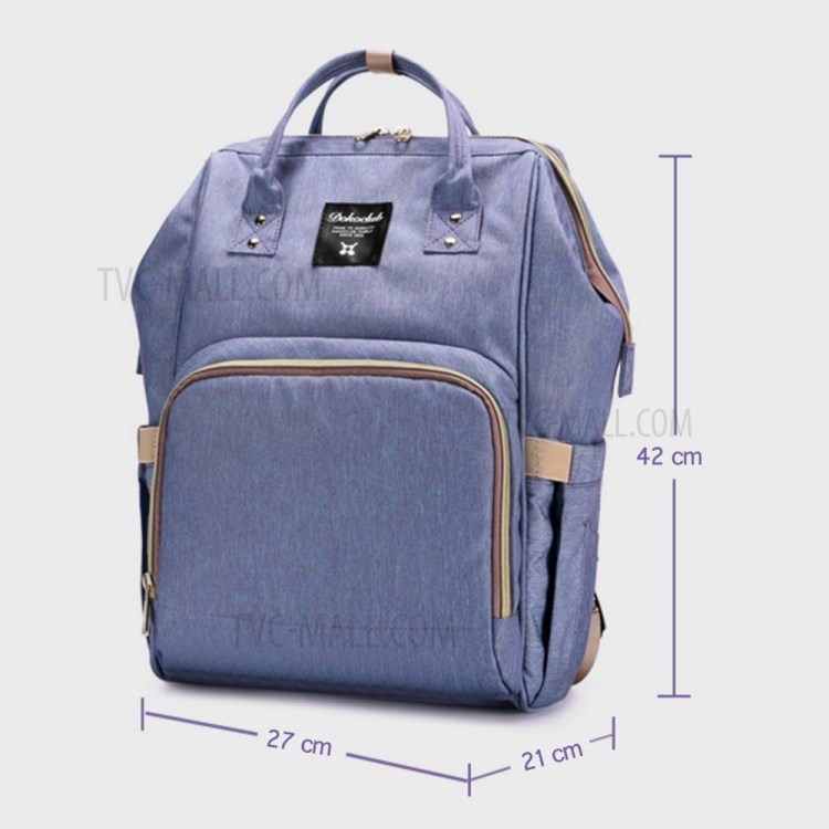 Multi-Functional Large Capacity Waterproof Maternity Nappy Baby Bag Travel Backpack with Side Pockets - Light Purple-7