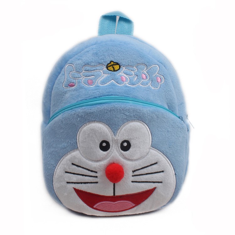 Plush Backpack Fluffy School Bag Children Backpack Lovely Kid Baby Bag - Doraemon-1