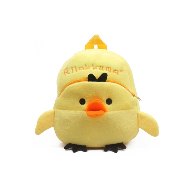 Kids Baby Bag Lovely Cartoon Animal Plush School Bag Children Fluffy Backpack - Chick-1