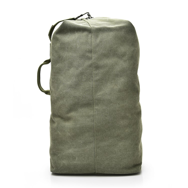 Canvas Causal Bag 23L Large Capacity Men's Travel Backpack - Army Green / Size: S-2