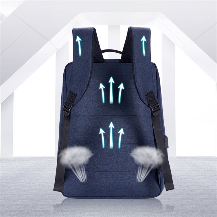 USB-Lade 3,5 Mm Klinke Rucksack Schule Rucksack Tasche Laptop-Computer Taschen - Blau-3