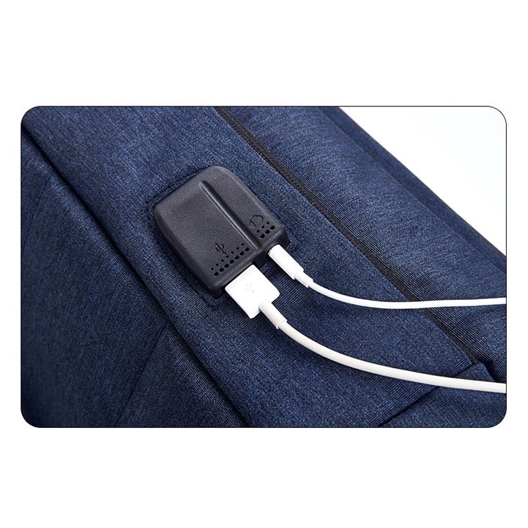 USB-Lade 3,5 Mm Klinke Rucksack Schule Rucksack Tasche Laptop-Computer Taschen - Blau-9