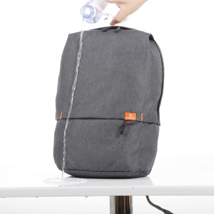 HAWEEL Polyester Wasserdichte Schultasche Laptop Rucksack - Grau-5