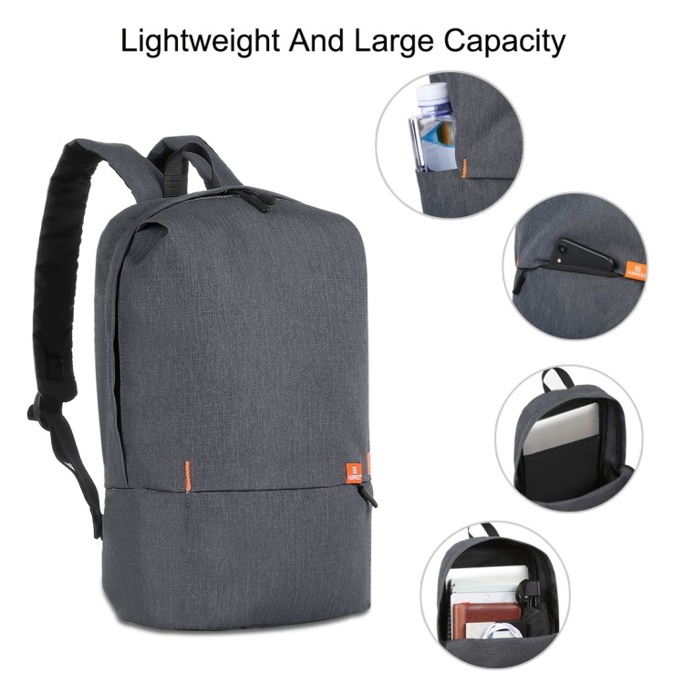 HAWEEL Polyester Wasserdichte Schultasche Laptop Rucksack - Grau-7
