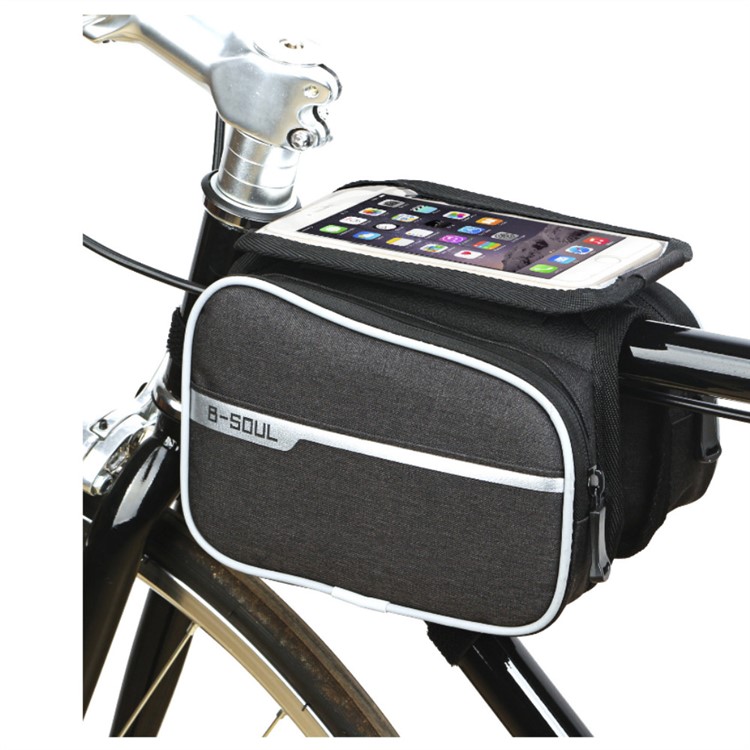 2L Beam of Bicycle Pack Bicycle Pack 6.2 inch Touch Screen Mobile Phone Pack- Black-1