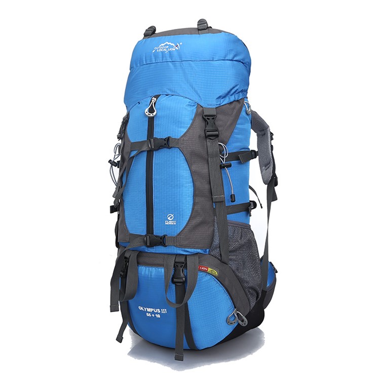 Hiking Backpack 65L-Hiking & Travel Backpack with Rain Cover for Hiking, Traveling, Camping - Blue-8