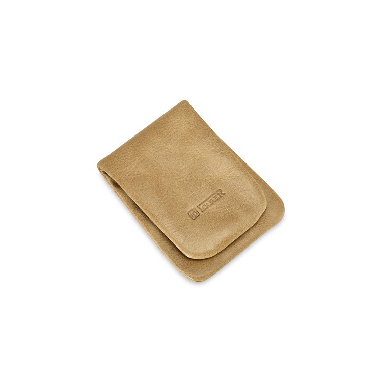 ICARER Genuine Leather Fold Design Coin Purse Magnetic Coin Wallet - Khaki-4