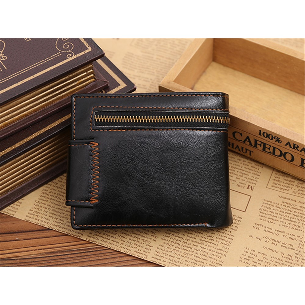 GUBINTU G004-1 Men's Tri-fold Eagle Pattern PU Leather Wallet Short Purse-3