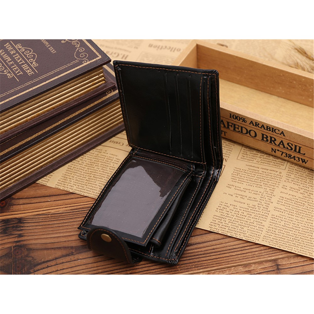 GUBINTU G004-1 Men's Tri-fold Eagle Pattern PU Leather Wallet Short Purse-4