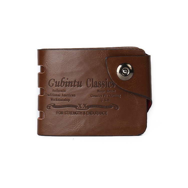 GUBINTU HF236 Fashion Retro Crazy Horse PU Leather Tri-fold Men Magnetic Wallet Purse-1