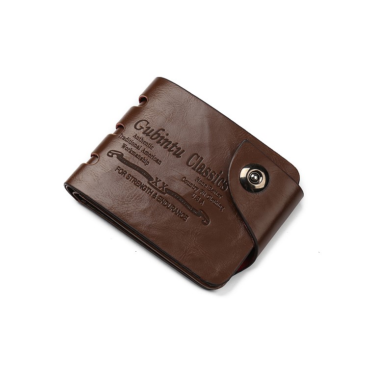 GUBINTU HF236 Fashion Retro Crazy Horse PU Leather Tri-fold Men Magnetic Wallet Purse-2