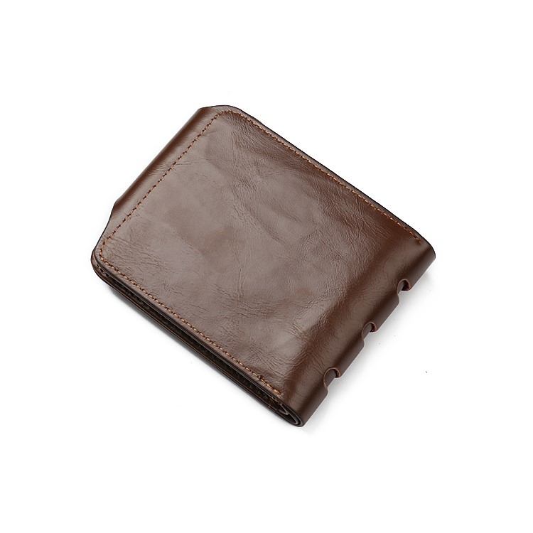 GUBINTU HF236 Fashion Retro Crazy Horse PU Leather Tri-fold Men Magnetic Wallet Purse-3