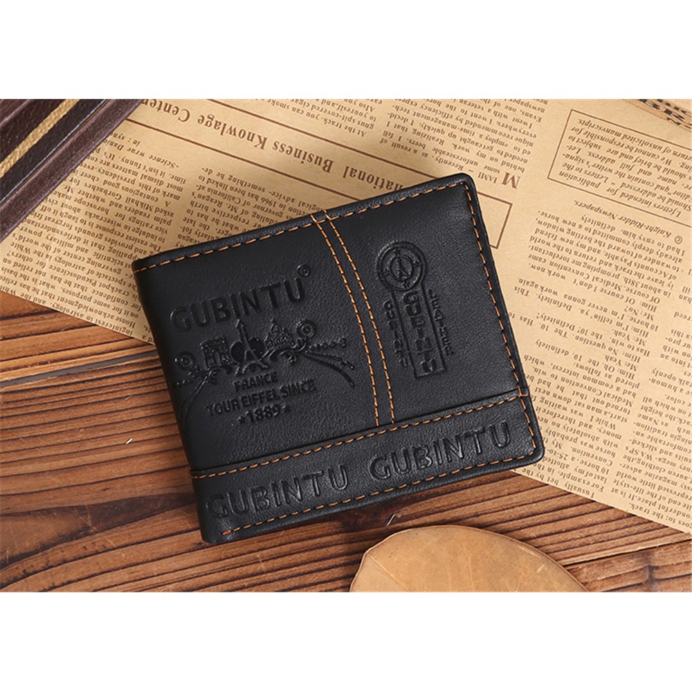 GUBINTU G009-1 Ultra-thin PU Leather Fashion Men's Short Wallet Purse-14