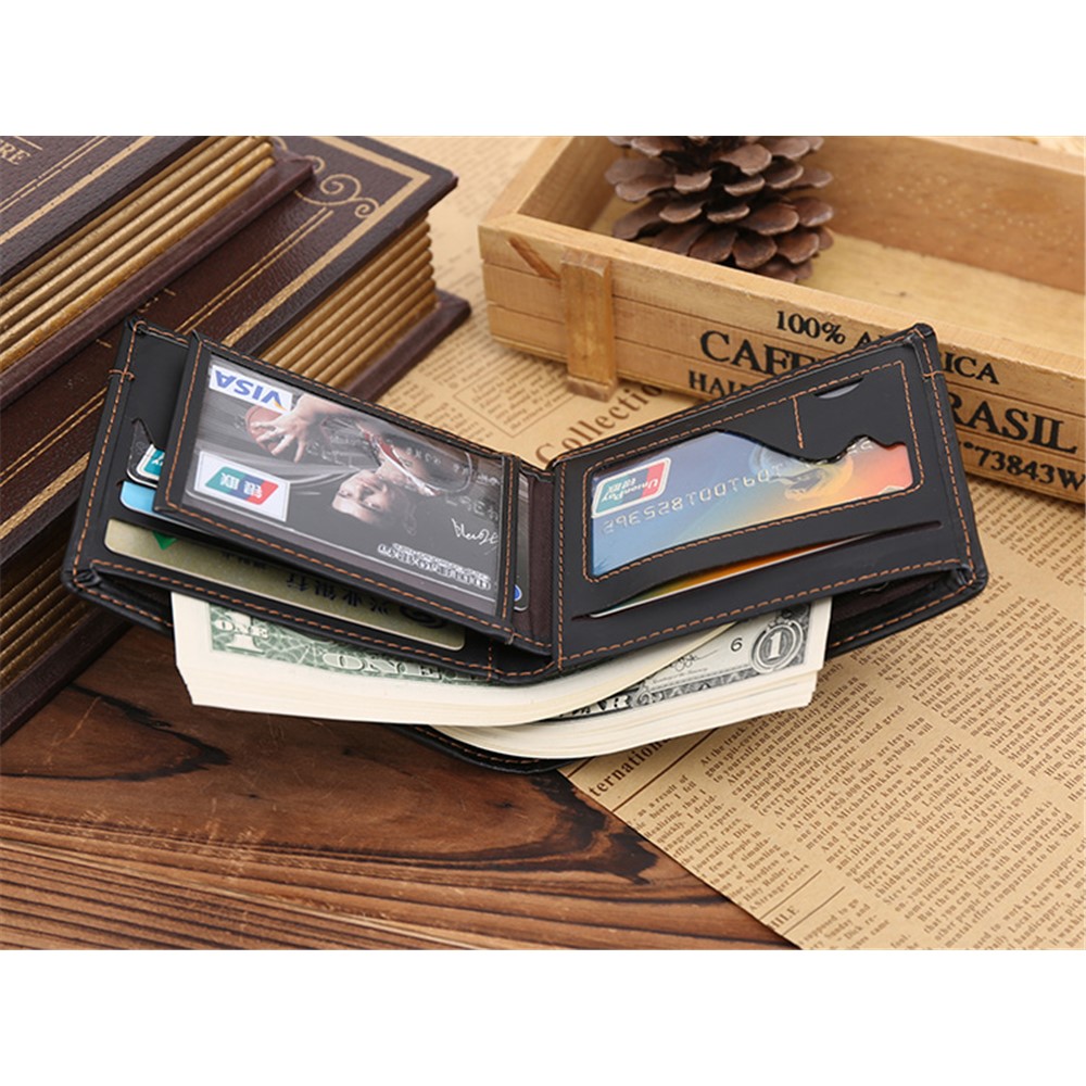 GUBINTU G009-1 Ultra-thin PU Leather Fashion Men's Short Wallet Purse-9