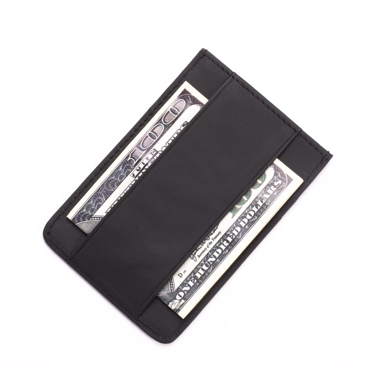 GUBINTU G111 Anti-vol RFID Protégé En Cuir Véritable Carte De Crédit Argent Porte-poche ID - Noir-13