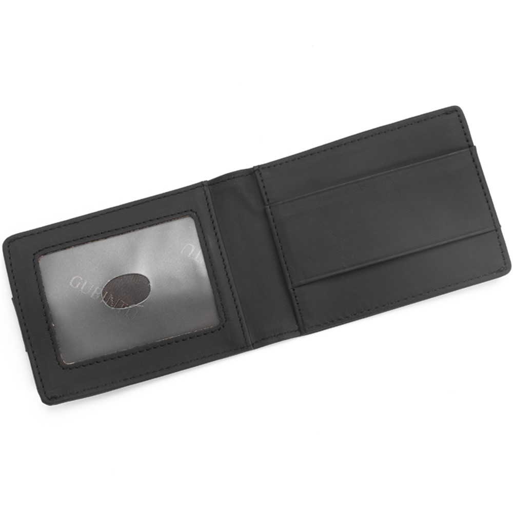 GUBINTU 751 Multi-functional Crazy Horse Texture Top Layer Genuine Leather Wallet with Card Slots - Black-4