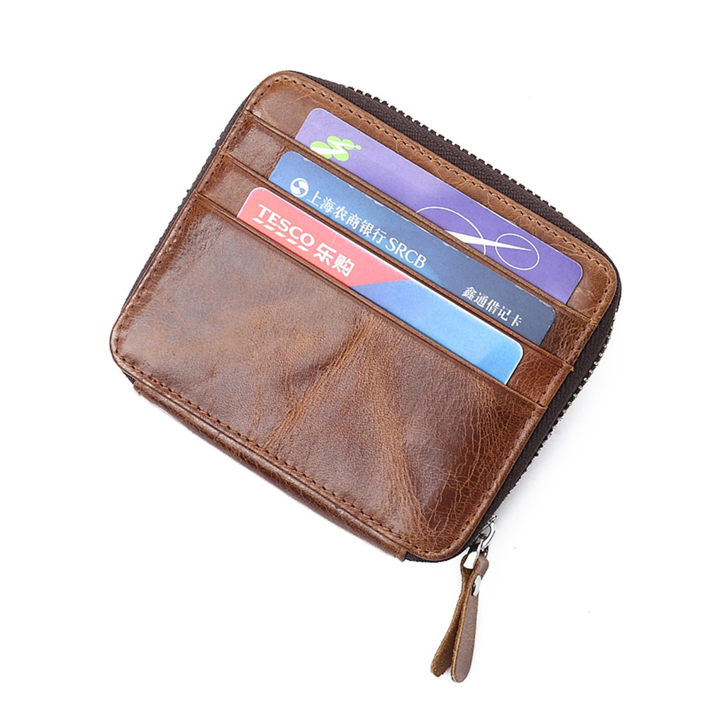 GUBINTU Retro Style Multi-slots Genuine Leather Men's Bi-fold Wallet-11