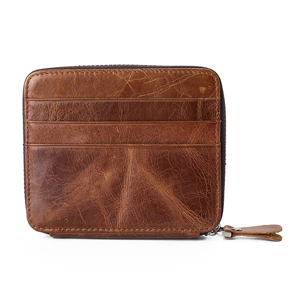 GUBINTU Retro Style Multi-slots Genuine Leather Men's Bi-fold Wallet-2