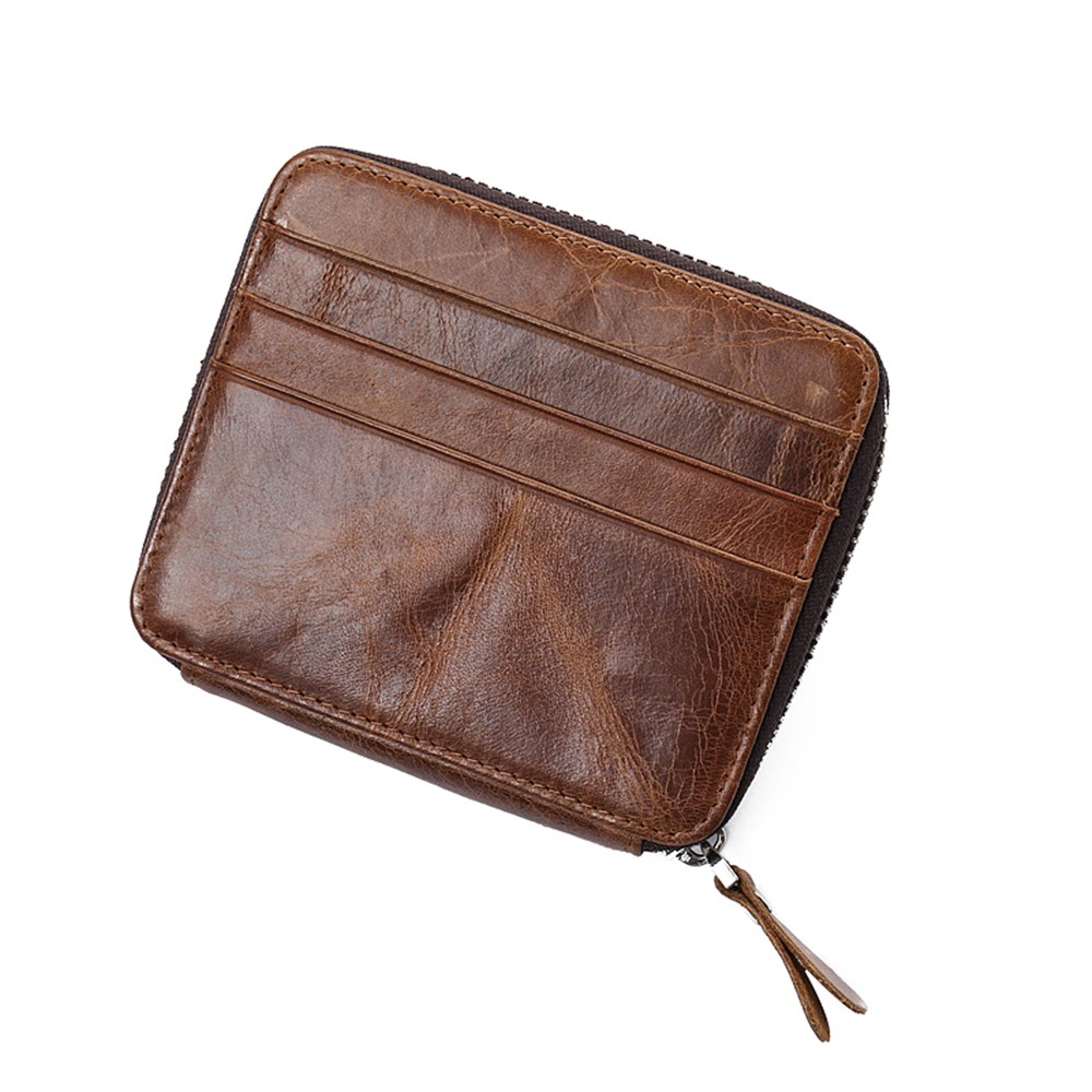 GUBINTU Retro Style Multi-slots Genuine Leather Men's Bi-fold Wallet-5