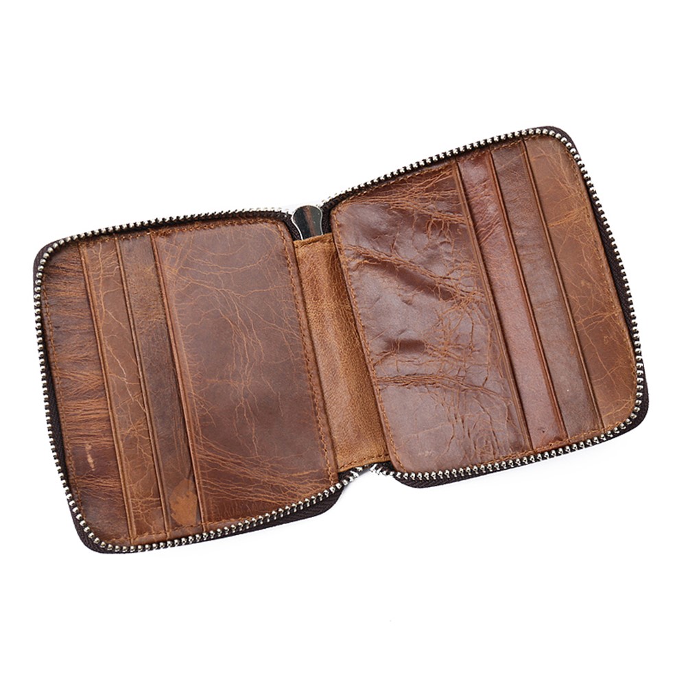 GUBINTU Retro Style Multi-slots Genuine Leather Men's Bi-fold Wallet-6