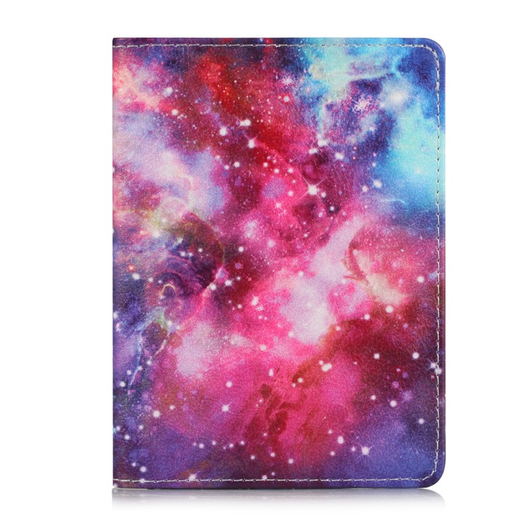 Multi-functional Pattern Printing PU Leather Passport Holder Wallet Cover Case - Galaxy-2