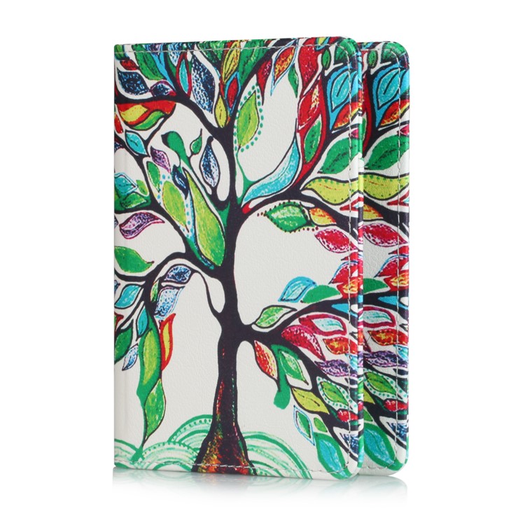 Pattern Printing Multi-functional PU Leather Passport Holder Travel Wallet - Colorized Tree-1