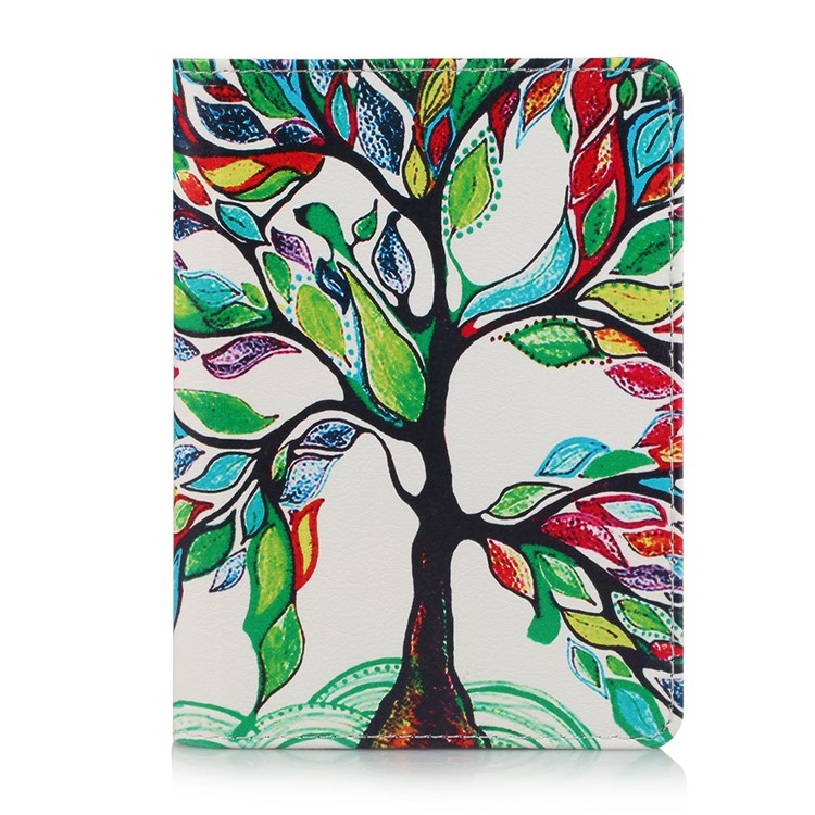 Pattern Printing Multi-functional PU Leather Passport Holder Travel Wallet - Colorized Tree-2