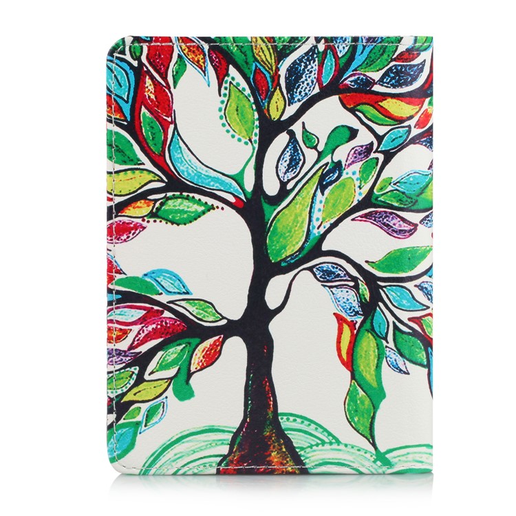 Pattern Printing Multi-functional PU Leather Passport Holder Travel Wallet - Colorized Tree-3