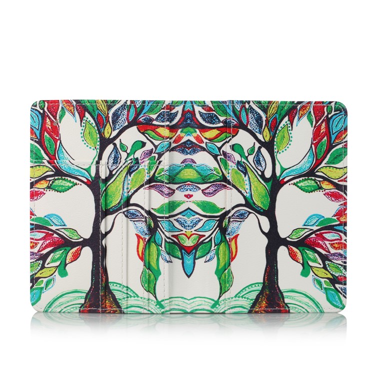 Pattern Printing Multi-functional PU Leather Passport Holder Travel Wallet - Colorized Tree-4