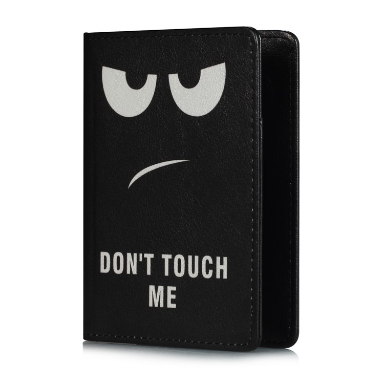 Multi-purpose Printing Pattern PU Leather Passport Holder Credit Card Holder Wallet - Do Not Touch Me-1