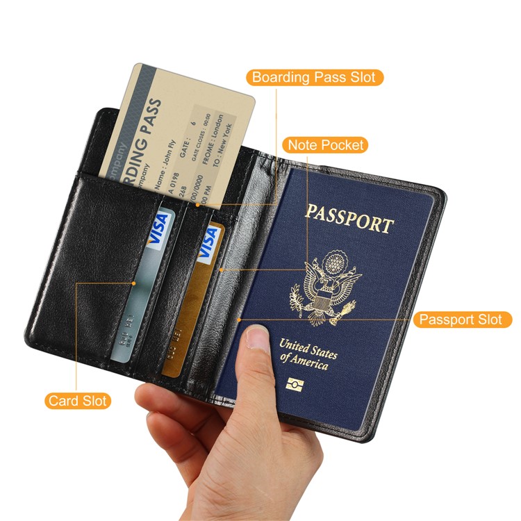 Multi-purpose Printing Pattern PU Leather Passport Holder Credit Card Holder Wallet - Do Not Touch Me-6