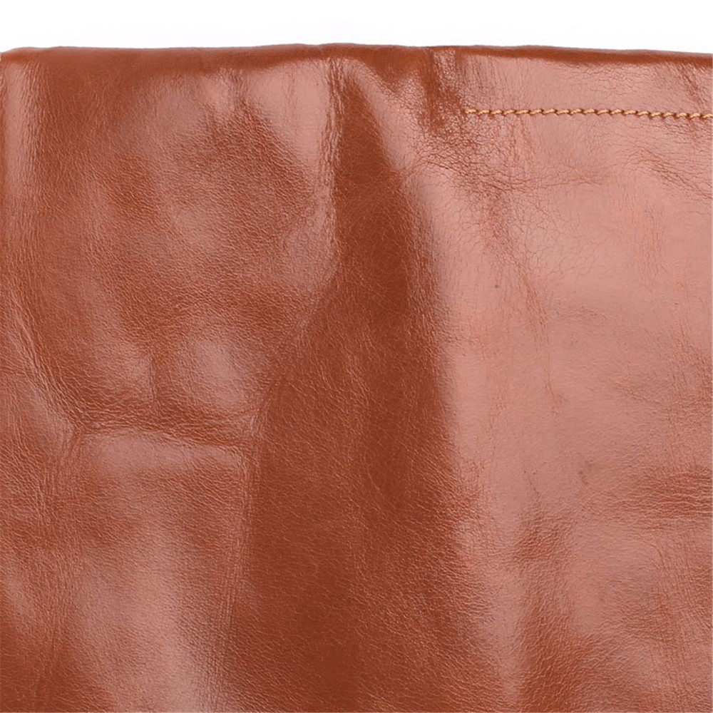 Bi-fold Top-layer Cowhide Leather Women Zipper Wallet Purse Organizer with Card Holder - Brown-8