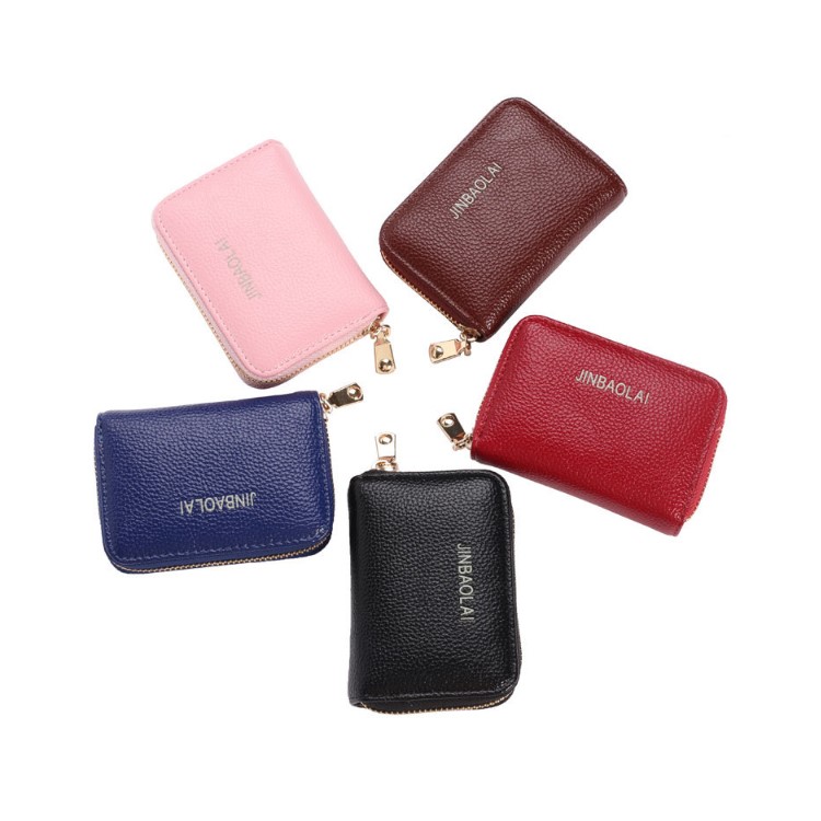 JINBAOLAI P8001 Litchi Texture Large Capacity PU Leather Multiple Card Slots Holder Zipper Wallet - Black-9