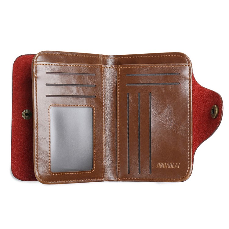 High Quality PU Leather Card Slots Triple-folded Wallet Purse for Men-3