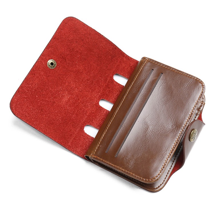 High Quality PU Leather Card Slots Triple-folded Wallet Purse for Men-4