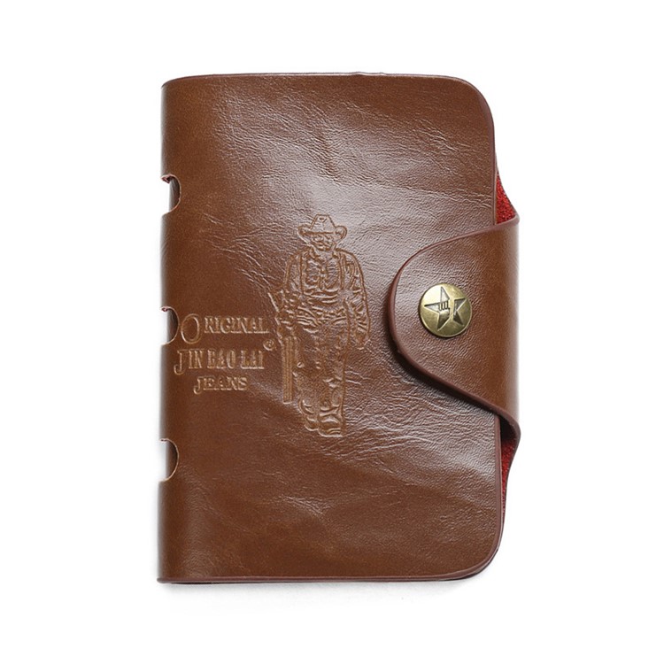 High Quality PU Leather Card Slots Triple-folded Wallet Purse for Men-5
