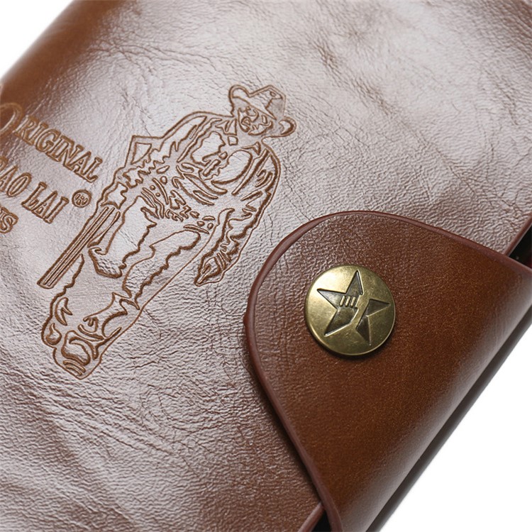 High Quality PU Leather Card Slots Triple-folded Wallet Purse for Men-7
