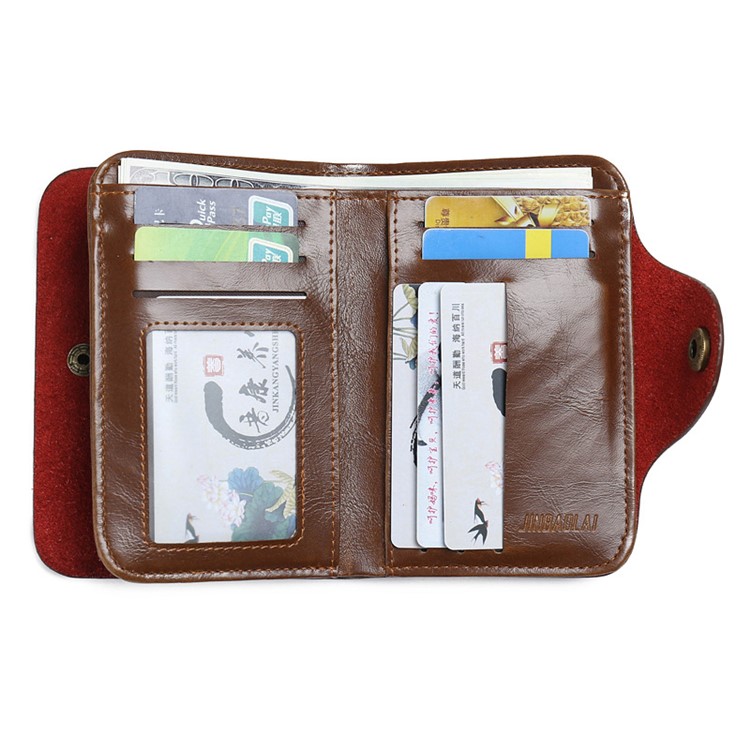 High Quality PU Leather Card Slots Triple-folded Wallet Purse for Men-9