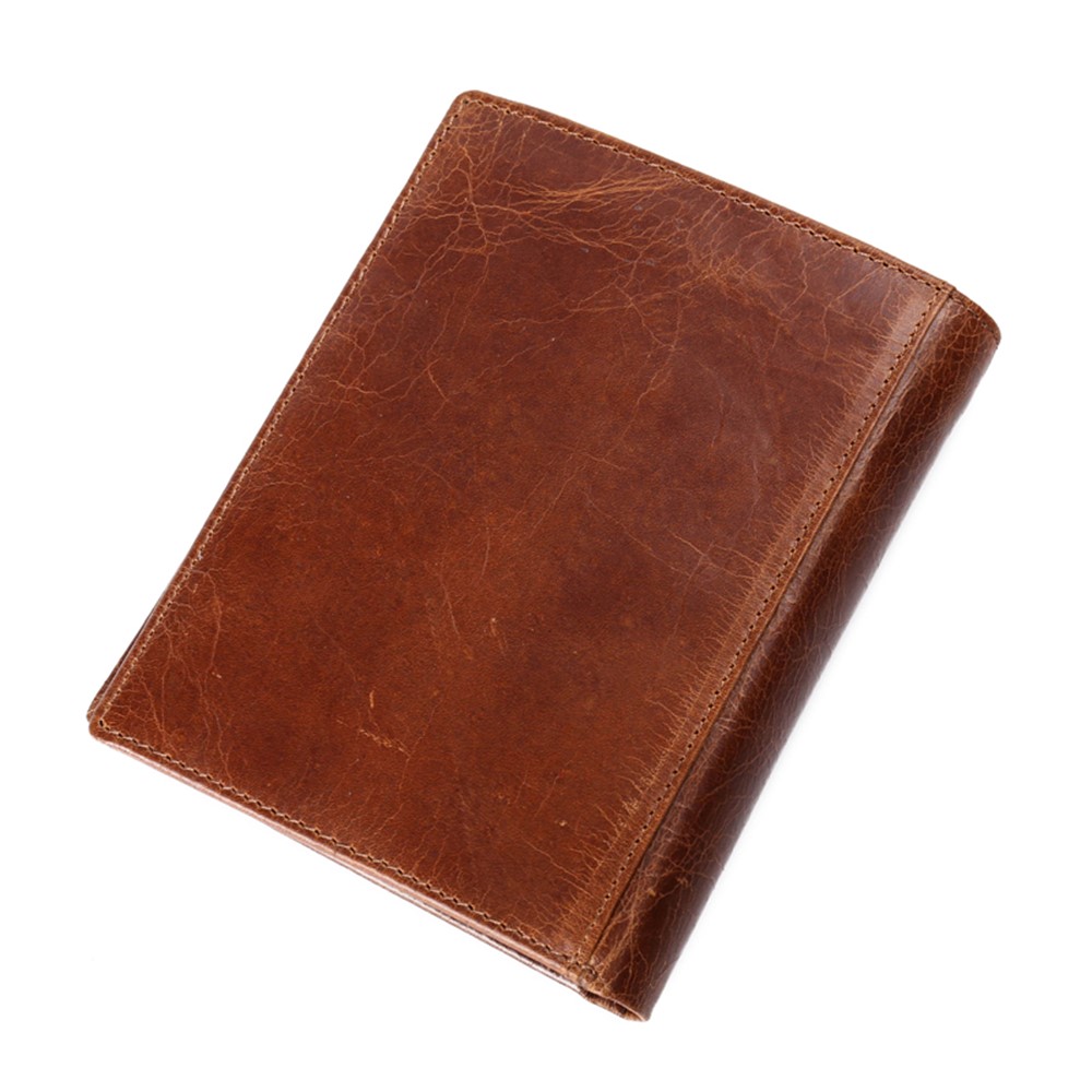 GUBINTU Men's Bi-fold Crazy Horse Texture Genuine Leather Purse Wallet-6