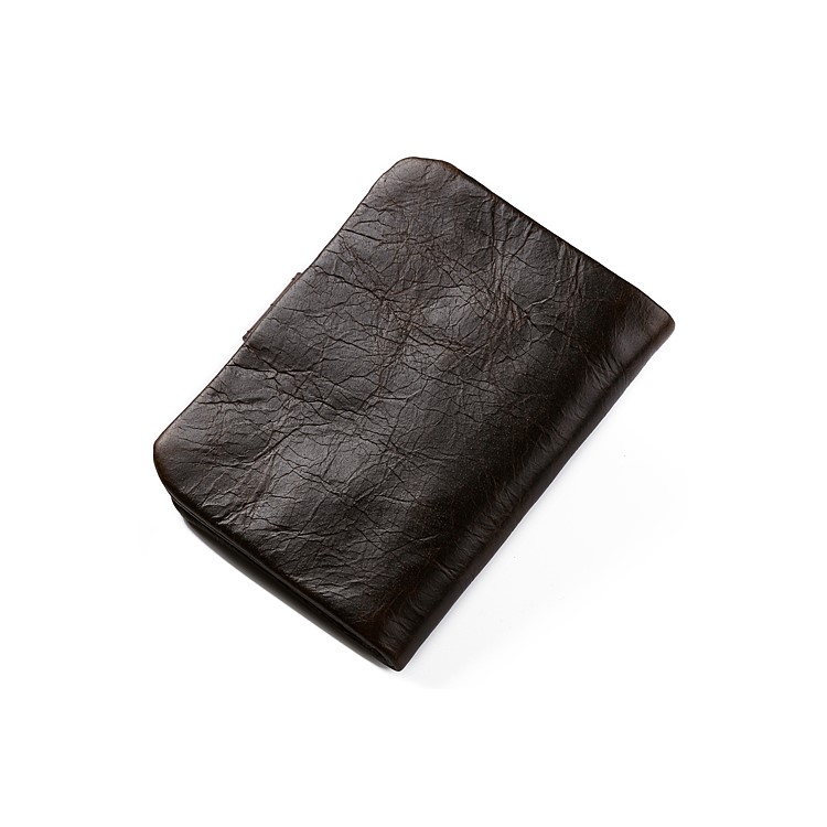 Retro Style Genuine Leather Bi-fold Wallet with Secure Belt-3