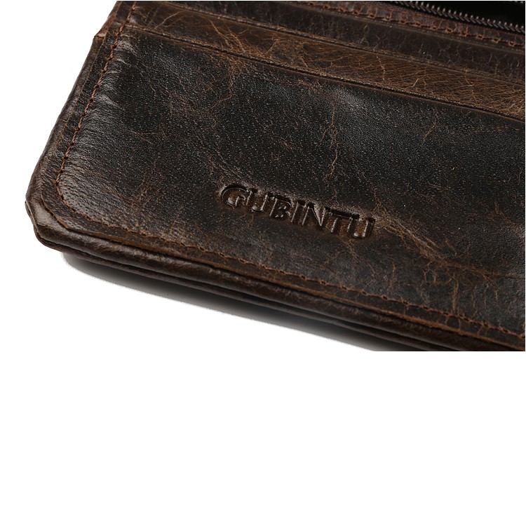 Men's Multi-functional Genuine Leather Bi-fold Wallet with Secure Belt-11