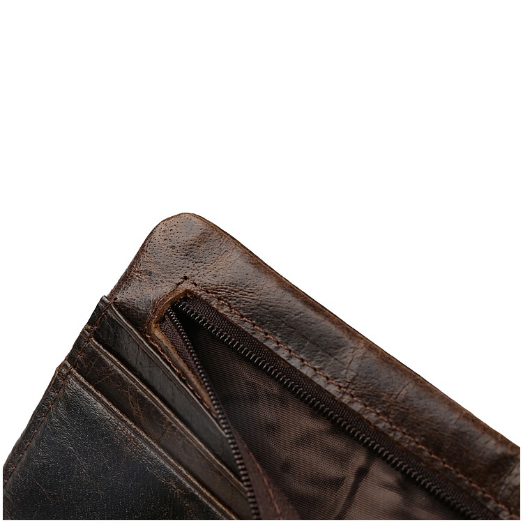 Men's Multi-functional Genuine Leather Bi-fold Wallet with Secure Belt-12