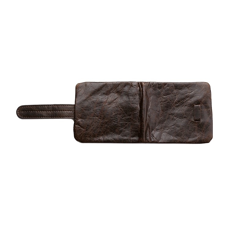 Men's Multi-functional Genuine Leather Bi-fold Wallet with Secure Belt-5