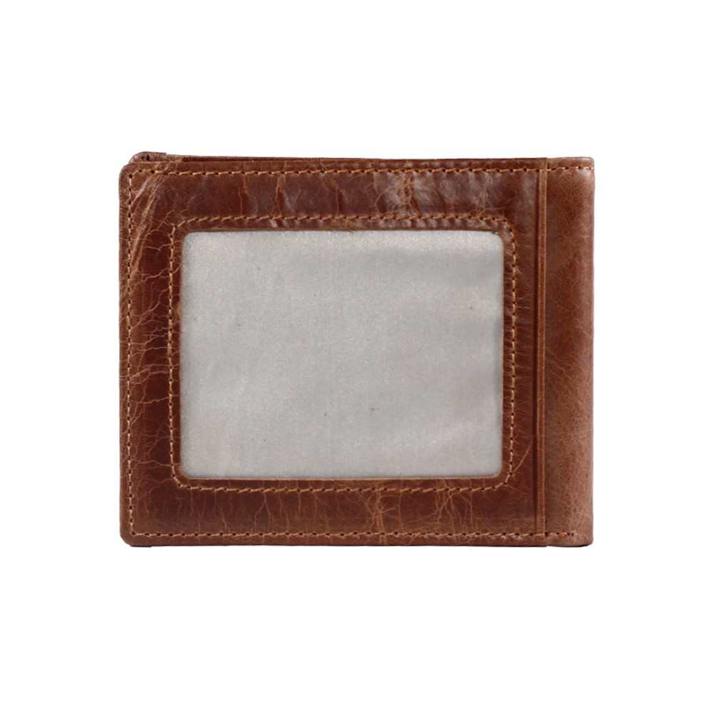 GUBINTU Men's Vintage Style Short Wallet Top Layer Genuine Leather Bi-fold Purse - Brown-6