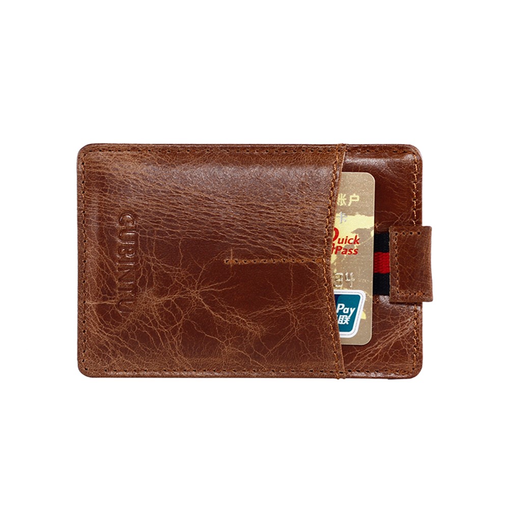 GUBINTU Men's Genuine Leather Anti-scan Card Slots Purse Wallet-4