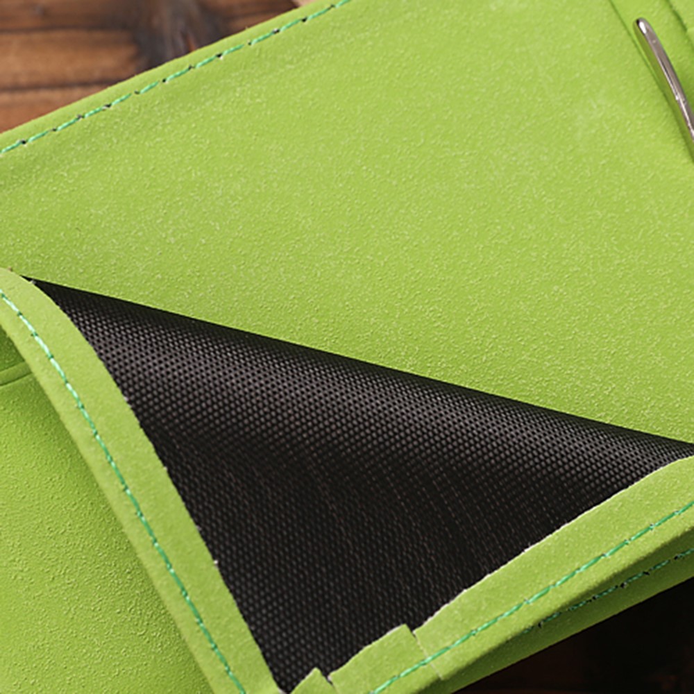 Creative Ultra-thin Bi-fold PU Leather Card Holders Wallet with Money Clip - Green-5