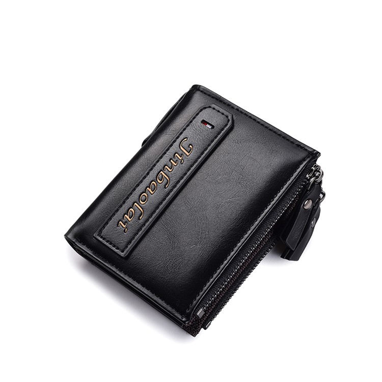 3805 # PU Leder Brieftasche Mit Mehreren Karten Für Männer - Schwarz-14