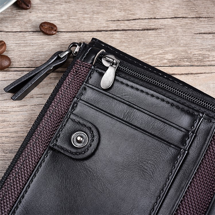 3805 # PU Leder Brieftasche Mit Mehreren Karten Für Männer - Schwarz-8
