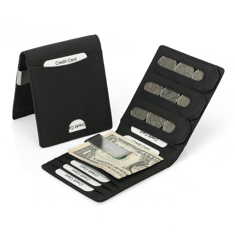 Money Clip Men Slim Front Pocket Wallets with Card Slots Minimalist Wallet RFID Blocking-12