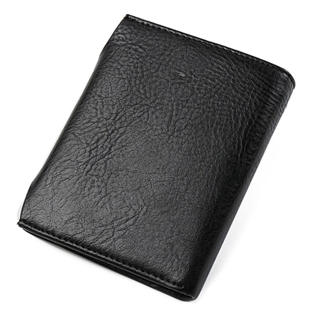 Multifunctional Tri-fold Men's Wallet with Passport Holder - Black-2